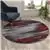 Flash Furniture Rylan Collection 5' x 5' Round Red Abstract Area Rug