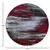 Flash Furniture Rylan Collection 5' x 5' Round Red Abstract Area Rug