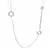 Silver Tone Multi Strand Tricolor Eternity Circle & Crystal Necklace