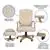 Flash Furniture Ivory Microfiber Chair with Driftwood Arms and Base