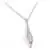 Silver Tone Statement Necklace with Contemporary Crystal Pendant