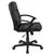 Flash Fundamentals Mid-Back Black LeatherSoft-Padded Chair with Arms