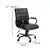 Flash Furniture Mid-Back Black LeatherSoft Chair with Black Frame