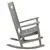 Flash Furniture Set of 2 Rocking Chairs with Side Table in Gray