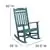 Flash Furniture Set of 2 Rocking Chairs with Side Table in Teal