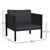 Flash Furniture Patio Chair with Cushions - Steel Framed Chair, Black
