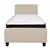 Flash Furniture Twin Size Platform Bed in Beige Fabric with Mattress