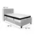 Flash Furniture Twin Size Platform Light Gray Fabric Bed with Mattress