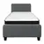 Flash Furniture Twin Size Platform Bed in Dark Gray with Mattress
