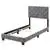 Passion Furniture Suffolk Gray Twin Panel Bed with No Mattress