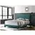 Passion Furniture Suffolk Green Queen Panel Bed with No Mattress