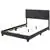 Passion Furniture Suffolk Black Queen Panel Bed with No Mattress