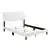 Passion Furniture White Adjustable Queen Panel Bed with No Mattress