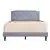 Passion Furniture Deb Blue Adjustable Queen Panel Bed with No Mattress