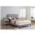 Passion Furniture Deb Blue Adjustable Queen Panel Bed with No Mattress