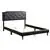 Passion Furniture Black Adjustable Queen Panel Bed with No Mattress