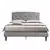 Passion Furniture Deb Light Grey Queen Panel Bed with No Mattress