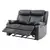 Passion Furniture Ward 55'' Black 2-Seater Reclining Sofa with Arm