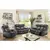 Passion Furniture Ward 55'' Black 2-Seater Reclining Sofa with Arm