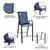 Flash Furniture 2 Pack Brazos Series Navy Barstools with Metal Frame