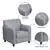 Flash Furniture HERCULES Diplomat Series Gray Leather Chair