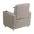 Flash Furniture Gray Leather Chair with Tablet Arm and Cup Holder