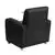 Flash Furniture Black Leather Chair with Tablet Arm