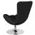 Flash Furniture Egg Series Black Fabric Side Reception Chair