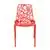 LeisureMod Modern Devon Aluminum Chair, Set of 4 - Red