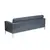 Flash Furniture HERCULES Series Gray Sofa with Stainless Steel Frame