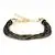 Gold Tone with Black Overlay Multi Strand Necklace and Bracelet Set