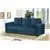 Davos Navy Convertible Sofa Set Upholstered in Polyfiber