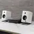 Edifier MR4 Powered Studio Monitor Speakers with speaker stands bundle
