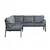 Rossio Outdoor 4 Piece Sectional Sofa,Matte Charcoal Aluminum Frame
