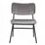 LeisureMod Marilane Velvet Accent Chair With Metal Frame - Fossil Grey
