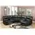 Fatima Motion Sectional Sofa Upholstered in Black Bonded Leather