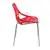 LeisureMod Modern Asbury Dining Chair w/ Chromed Legs - Red