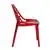 LeisureMod Cornelia Spring Cut-Out Tree Design Chair - Transparent Red
