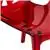 LeisureMod Cornelia Spring Cut-Out Tree Design Chair - Transparent Red