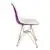 LeisureMod Cresco 2-Tone Eiffel Side Chair, Set of 4 - White Purple