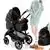 Gsantos Pet Stroller, 4 Wheels Foldable Aluminum, Black