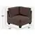 Hague Dark Brown 5 Piece Modular Sofa Set in Linen-Like  Fabric