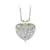 Filigree Heart Pendant with Diamonds in Sterling Silver and 14k Yellow