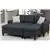Kirov Contemporary Style All-in-One Sofa Set in Black Polyfiber