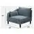 Genoa Mineral 6-Piece Modular Sofa Set with Chaise in Morgan Fabric