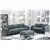 Genoa Mineral 6-Piece Modular Sofa Set with Chaise in Morgan Fabric