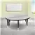 Flash Furniture 2 Piece 47.5'' Circle Wave Grey Thermal Laminate Table