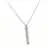 Two Silver Tone Necklaces with Sparkling Crystal Pendants