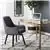 Studio Designs Spire Luxe Chair with Arms and Legs in Charcoal Gray
