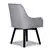 Studio Designs Spire Luxe Chair with Arms and Metal Legs Heather Gray
